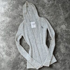 Abercrombie & Fitch Grey Hooded Cardigan